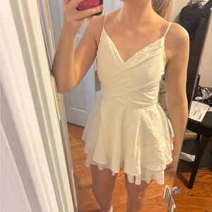 White layered Wrap Dress size Small